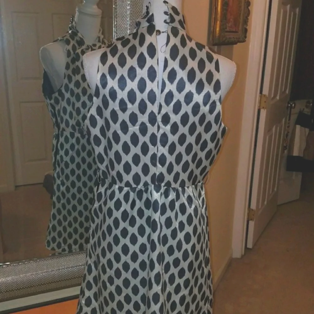 Forever 21 Charcoal and Ivory Dress Necktie Size L NWT Missing Belt - Picture 2 of 5